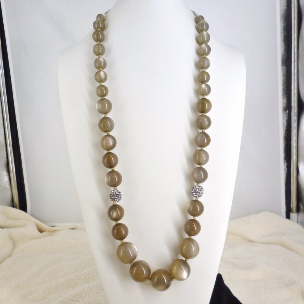 Talbot Set Necklace/Bracelet Green Swarovski Crystal Glitter Balls NWOT M515 - Picture 2 of 6